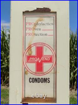 Coin Operated Condom Dispenser, Vintage Multi Vend Vending Bathroom Machine, B