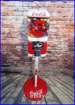 Coke memorabilia vintage gumball machine 10 ¢ Acorn glass + stand Coca cola soda
