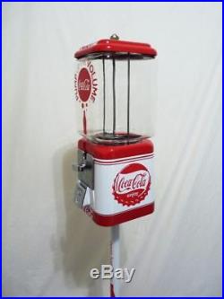 Coke memorabilia vintage gumball machine 1 ¢ Acorn glass + stand Coca cola soda