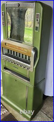 Collectible Vintage MCM National Brand Cigarette Vending Machine Display withKeys