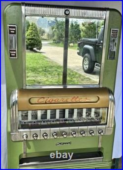 Collectible Vintage MCM National Brand Cigarette Vending Machine Display withKeys