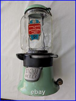 Columbus Vintage Nickel Gumball Vending Machine All Original Ex Cond