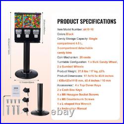 Commercial Vending Machine Triple Compartment Gumball Candy Dispenser