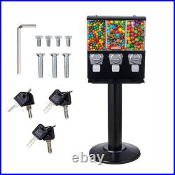 Commercial Vending Machine Triple Compartment Gumball Candy Dispenser