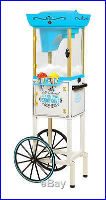 Commercial Vintage Snow Cone Cart Maker Shaved Machine Ice Crusher Slushy Party