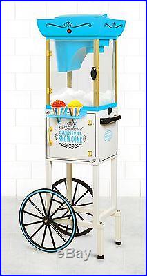 Commercial Vintage Snow Cone Cart Maker Shaved Machine Ice Crusher Slushy Party