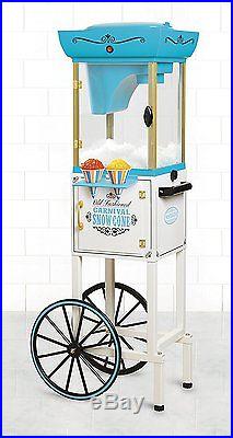 Commercial Vintage Snow Cone Maker Cart Shaved Ice Machine Slushy Shaver Crusher