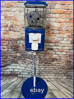 Dallas Cowboys inspired vintage gumball dispenser Acorn gumball penny machine