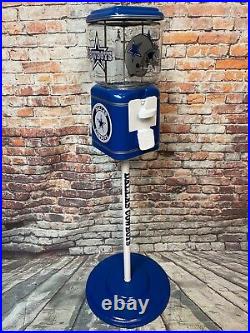 Dallas Cowboys inspired vintage gumball dispenser Acorn gumball penny machine