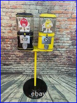 Double Peanuts & chocolate M&m's candy machine vintage Acorn gumball candy