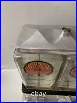 Duplex Log Cabin 1c Peanut-Candy Dispenser 1930s Penny-Antique Vintage-VERY RARE