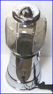 Early Vtg Peerless Get'Em Hot 5 Cent Coin Op Peanut Vending Dispenser Machine