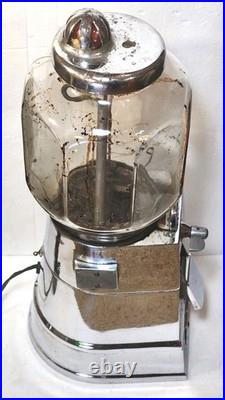 Early Vtg Peerless Get'Em Hot 5 Cent Coin Op Peanut Vending Dispenser Machine