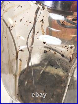 Early Vtg Peerless Get'Em Hot 5 Cent Coin Op Peanut Vending Dispenser Machine