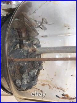 Early Vtg Peerless Get'Em Hot 5 Cent Coin Op Peanut Vending Dispenser Machine