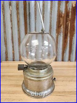 FORD Chrome 1 CENT FORD GUMBALL MACHINE Vintage Old Store Gum with Glass Globe