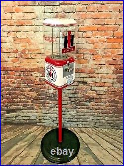 Farmall tractor gumball machine vintage candy dispenser + stand man cave gift