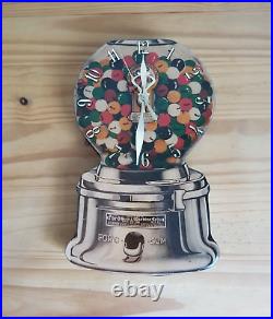 Ford 1 Cent Gumball Machine Wall Clock Vintage Vending Gum Handmade Rare Art