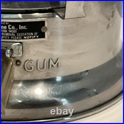 Ford Gum Ball Machine Penny Glass Silver 1 One Cent Globe Excellent Vintage 1940