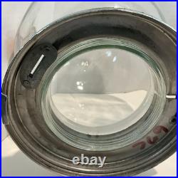 Ford Gum Ball Machine Penny Glass Silver 1 One Cent Globe Excellent Vintage 1940