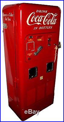 Fully Restored Vintage VMC Model 72 Coca-Cola Vending Machine with Water Fountain