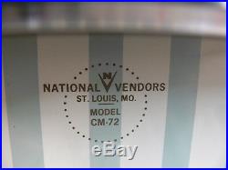 GOOD WORKING Antique/Vintage NATIONAL VENDORS Model CM-72 Candy VENDING MACHINE