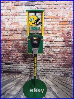 Green bay Packers inspired vintage gumball machine sport memorabilia man cave