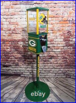 Green bay Packers inspired vintage gumball machine sport memorabilia man cave