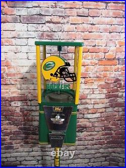 Green bay Packers inspired vintage gumball machine sport memorabilia man cave