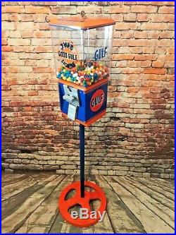 Gulf gas gumball machine Ford stand vintage candy machine game room office decor