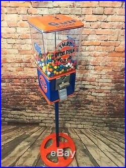 Gulf gas gumball machine Ford stand vintage candy machine game room office decor