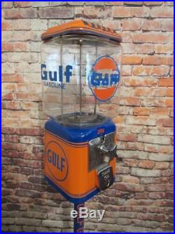 Gulf gas vintage Acorn gumball machine candy machine bar man cave accessories