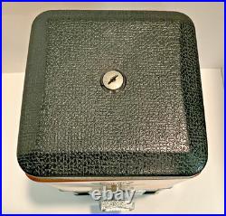 Gum Ball Machine Quarters Square Black Silver Metal Plastic Globe 1970s Vintage