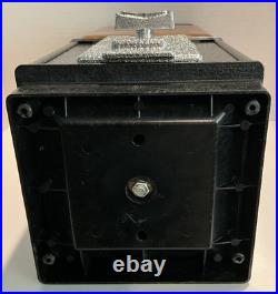 Gum Ball Machine Quarters Square Black Silver Metal Plastic Globe 1970s Vintage