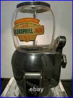 Gum Ball / Peanut Machine 40's Atlas Bantam Countertop Rare Original Chrome