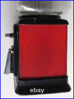 Gumball Machine 1 cent Vintage 1950's Locked NO KEY USA Made Original Glass Top