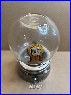 Gumball Machine Ford 1 Cent Vintage Glass Globe 1 penny H & W Machine Company