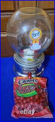 Gumball Machine Ford 1 Cent Vintage Glass Globe 1 penny Machine