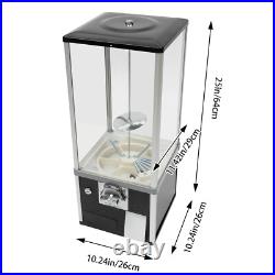 Gumball Machine Vending Coin Bank 4 Coins Invested Vintage Candy Dispenser Black