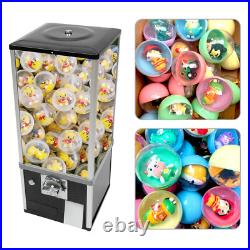 Gumball Machine Vending Coin Bank 4 Coins Invested Vintage Candy Dispenser Black