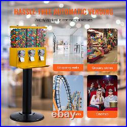 Gumball Machine Vending Coin Bank Vintage Candy Dispenser Stand Yellow