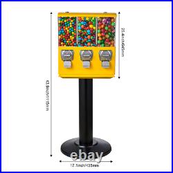 Gumball Machine Vending Coin Bank Vintage Candy Dispenser Stand Yellow