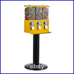Gumball Machine Vending Coin Bank Vintage Candy Dispenser Stand Yellow