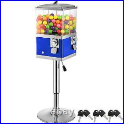 Gumball Machine Vintage Candy Dispenser with Iron Stand 41-50 Tall Blue