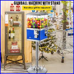 Gumball Machine Vintage Candy Dispenser with Iron Stand 41-50 Tall Blue