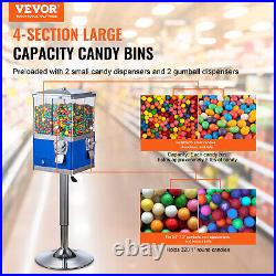 Gumball Machine with Stand Vending Coin Bank Vintage Candy Dispenser Bule