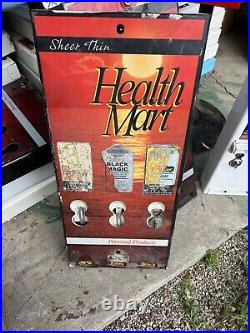 HEALTHMART Vintage 1970s 3 Condom Dispenser Machine Novelty Vending 33 Tall