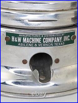H W Gumball Machine Glass Round Globe 1C 1-Cent Vintage Vending Abilene TX