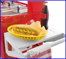 Hot Dog Cart Vintage Hotdog Stand New Vendor Dogs Cooker Stainless Steel Roller