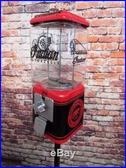 Indian Motorcycle vintage gumball machine vintage Ford stand Acorn glass globe